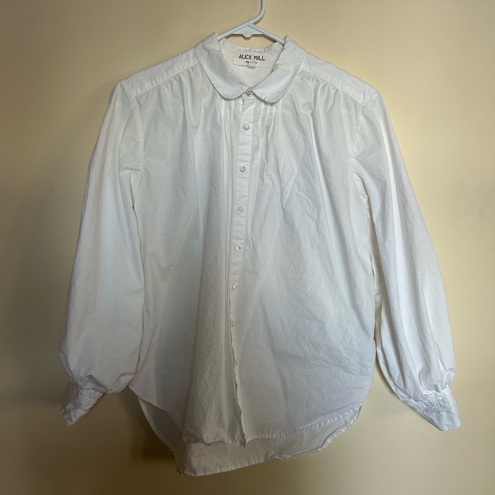 Alex mill kit blouse in white